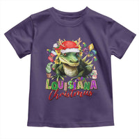 Funny Cajun Louisiana Christmas Santa's Alligator Toddler T Shirt