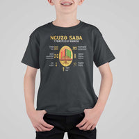 Nguzo Saba Symbols The 7 Principles Of Kwanzaa Kinara Candles T Shirt For Kid - Wonder Print Shop