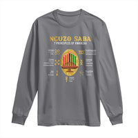 Nguzo Saba Symbols The 7 Principles Of Kwanzaa Kinara Candles Long Sleeve Shirt