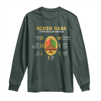 Nguzo Saba Symbols The 7 Principles Of Kwanzaa Kinara Candles Long Sleeve Shirt
