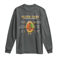 Nguzo Saba Symbols The 7 Principles Of Kwanzaa Kinara Candles Long Sleeve Shirt