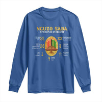 Nguzo Saba Symbols The 7 Principles Of Kwanzaa Kinara Candles Long Sleeve Shirt