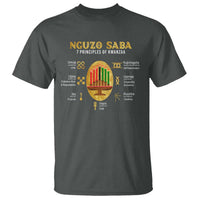 Nguzo Saba Symbols The 7 Principles Of Kwanzaa Kinara Candles T Shirt - Wonder Print Shop