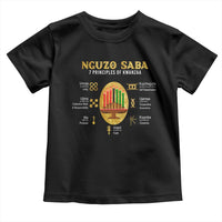 Nguzo Saba Symbols The 7 Principles Of Kwanzaa Kinara Candles Toddler T Shirt
