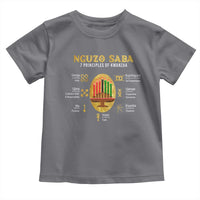 Nguzo Saba Symbols The 7 Principles Of Kwanzaa Kinara Candles Toddler T Shirt