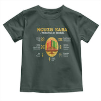 Nguzo Saba Symbols The 7 Principles Of Kwanzaa Kinara Candles Toddler T Shirt