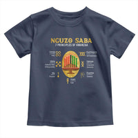Nguzo Saba Symbols The 7 Principles Of Kwanzaa Kinara Candles Toddler T Shirt