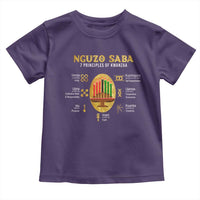 Nguzo Saba Symbols The 7 Principles Of Kwanzaa Kinara Candles Toddler T Shirt