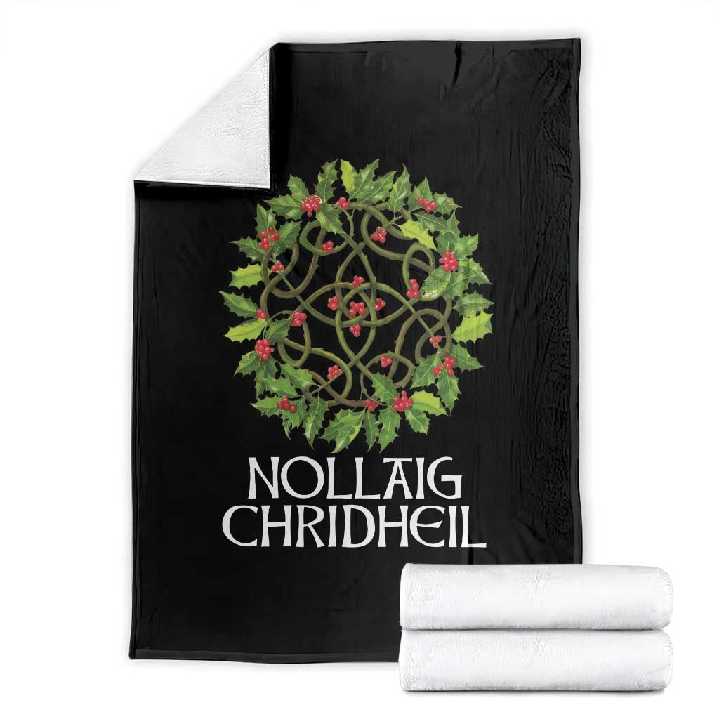 Scottish Merry Christmas Throw Blanket Nollaig Chridhel Celtic Xmas Mistletoe - Wonder Print Shop