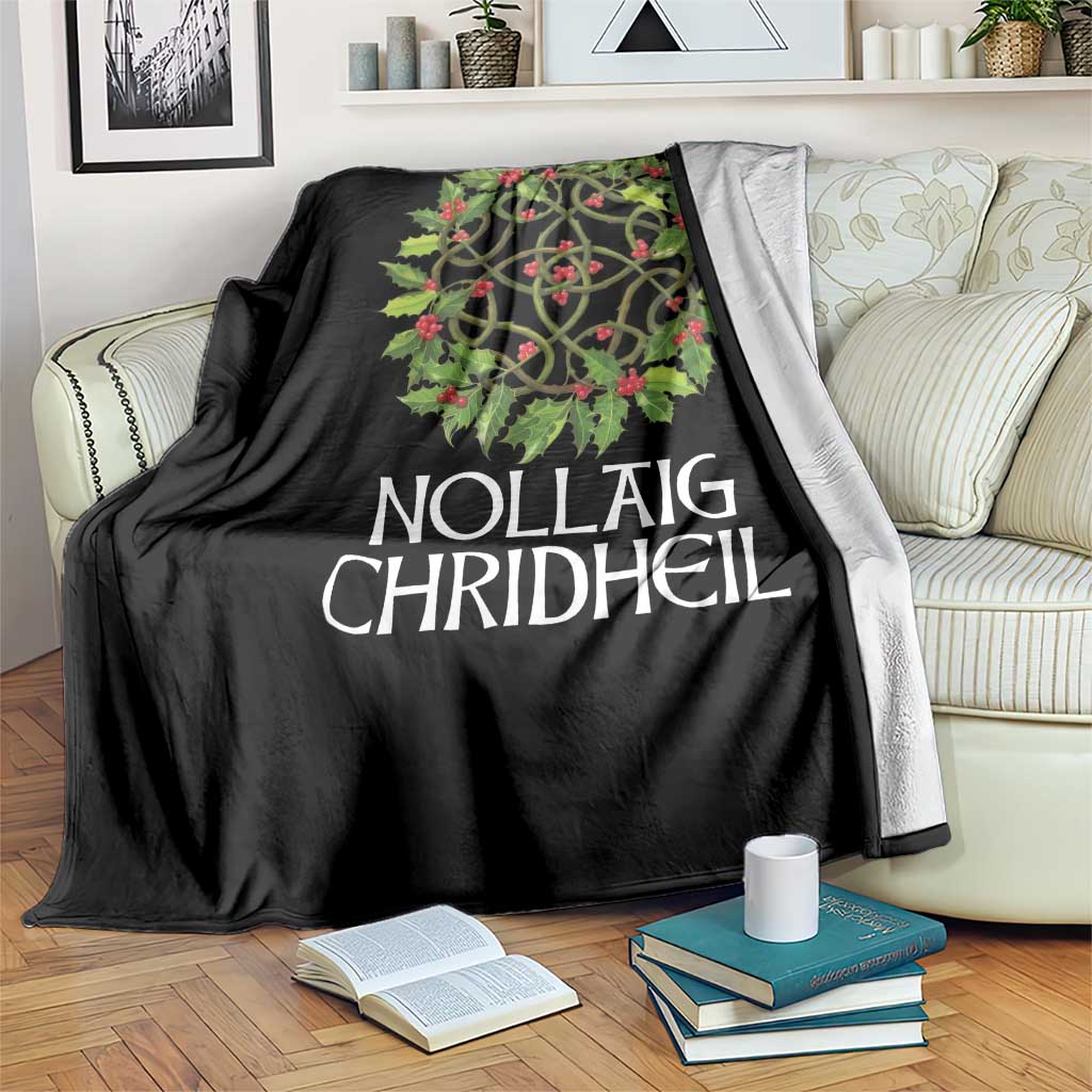 Scottish Merry Christmas Throw Blanket Nollaig Chridhel Celtic Xmas Mistletoe - Wonder Print Shop