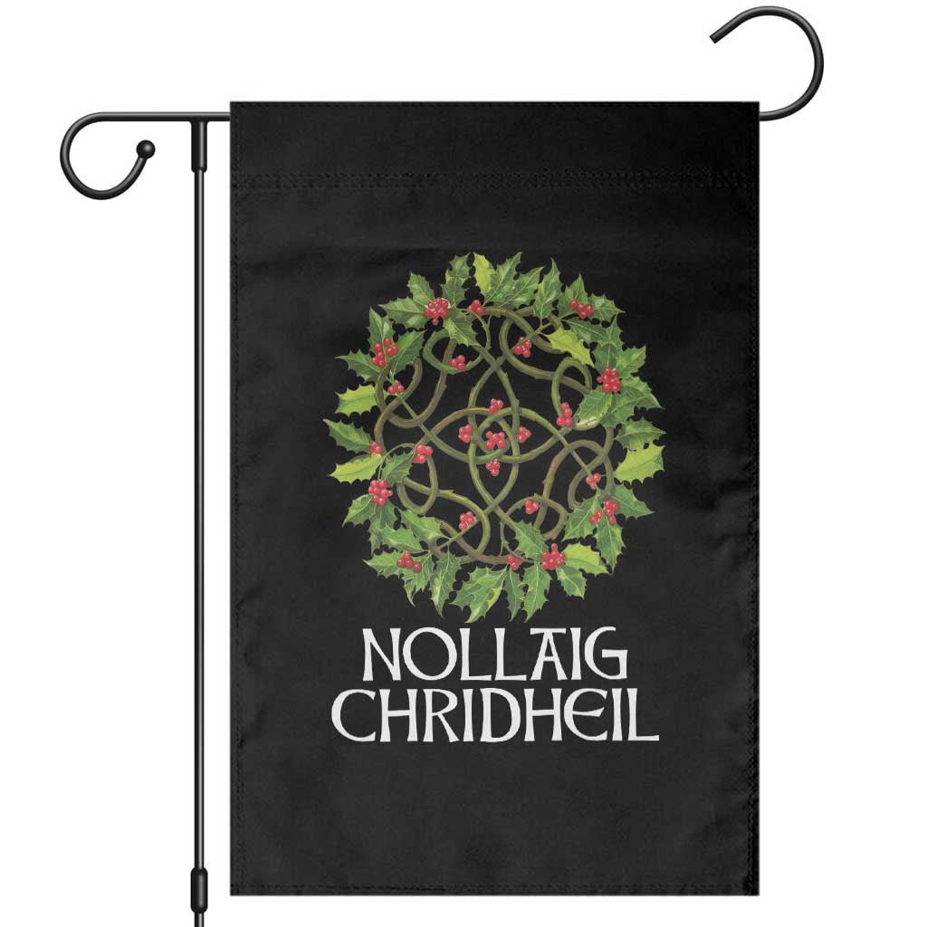 Scottish Merry Christmas Garden Flag Nollaig Chridhel Celtic Xmas Mistletoe - Wonder Print Shop