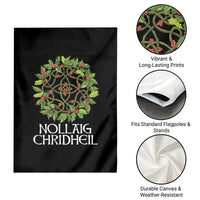 Scottish Merry Christmas Garden Flag Nollaig Chridhel Celtic Xmas Mistletoe - Wonder Print Shop
