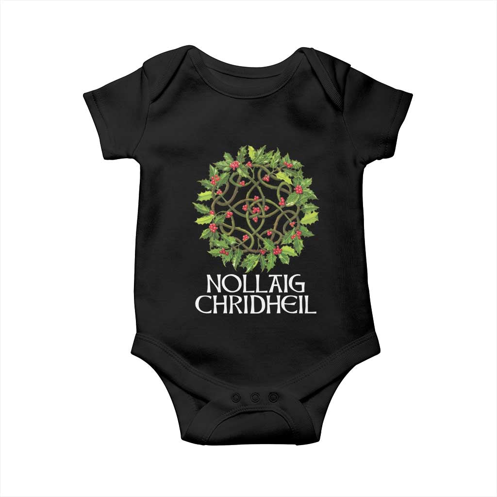 Scottish Merry Christmas Baby Onesie Nollaig Chridhel Celtic Xmas Mistletoe