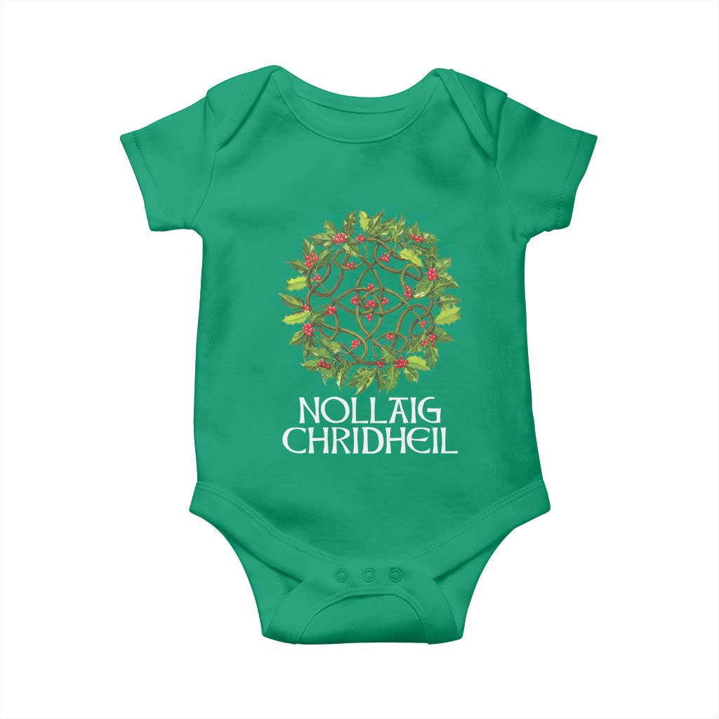 Scottish Merry Christmas Baby Onesie Nollaig Chridhel Celtic Xmas Mistletoe