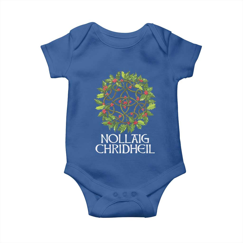 Scottish Merry Christmas Baby Onesie Nollaig Chridhel Celtic Xmas Mistletoe