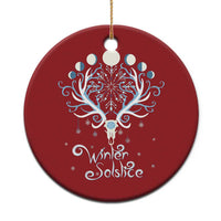 Winter Solstice Yule Pagan Xmas Reindeer Christmas Ornament - Wonder Print Shop