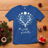 Winter Solstice Yule Pagan Christmas Reindeer T Shirt - Wonder Print Shop