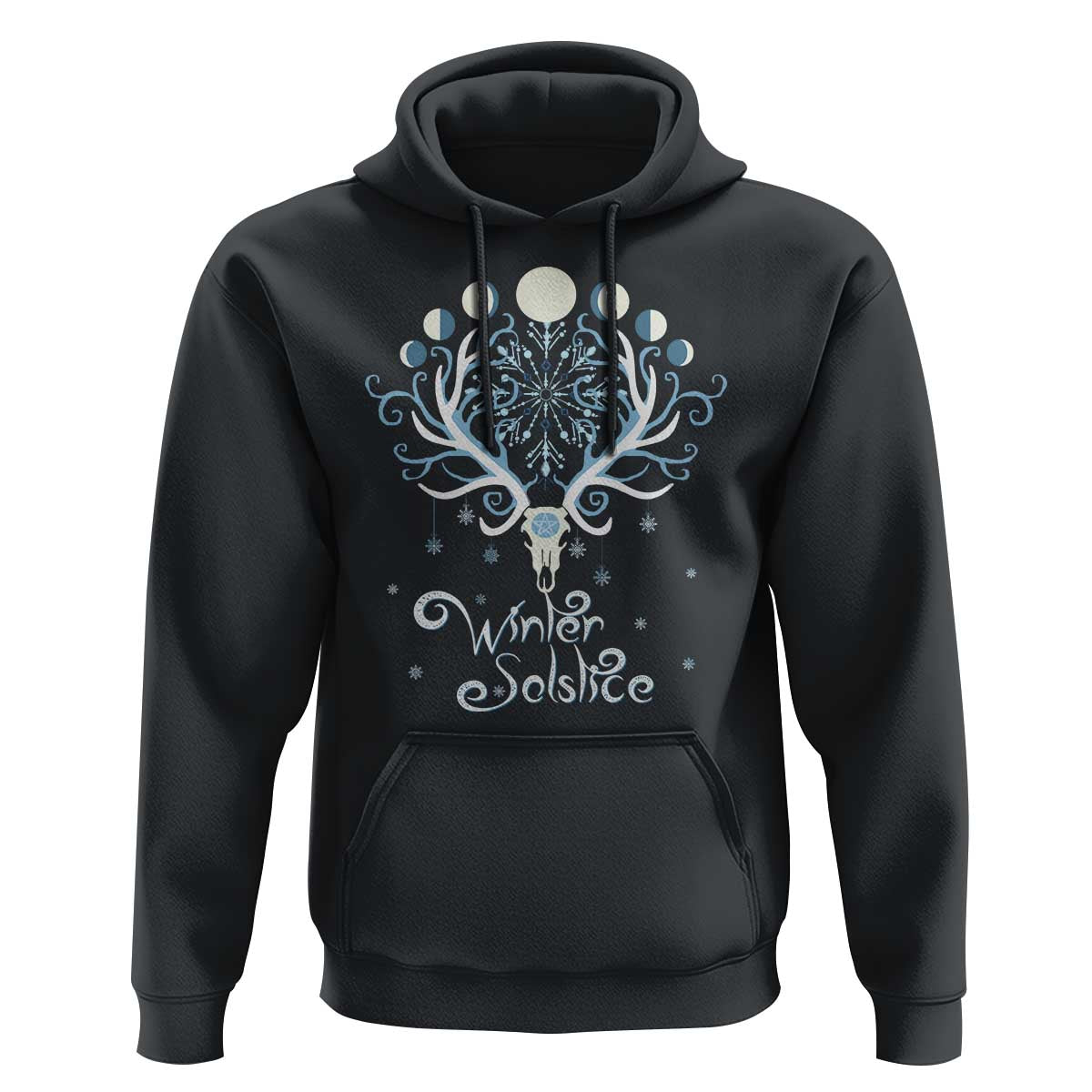Winter Solstice Yule Pagan Christmas Reindeer Hoodie