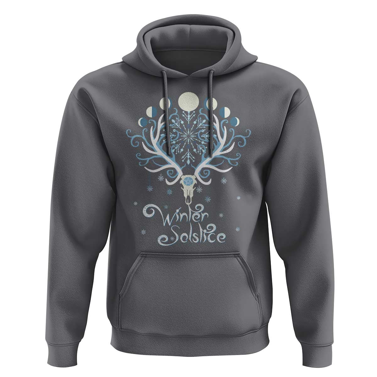 Winter Solstice Yule Pagan Christmas Reindeer Hoodie