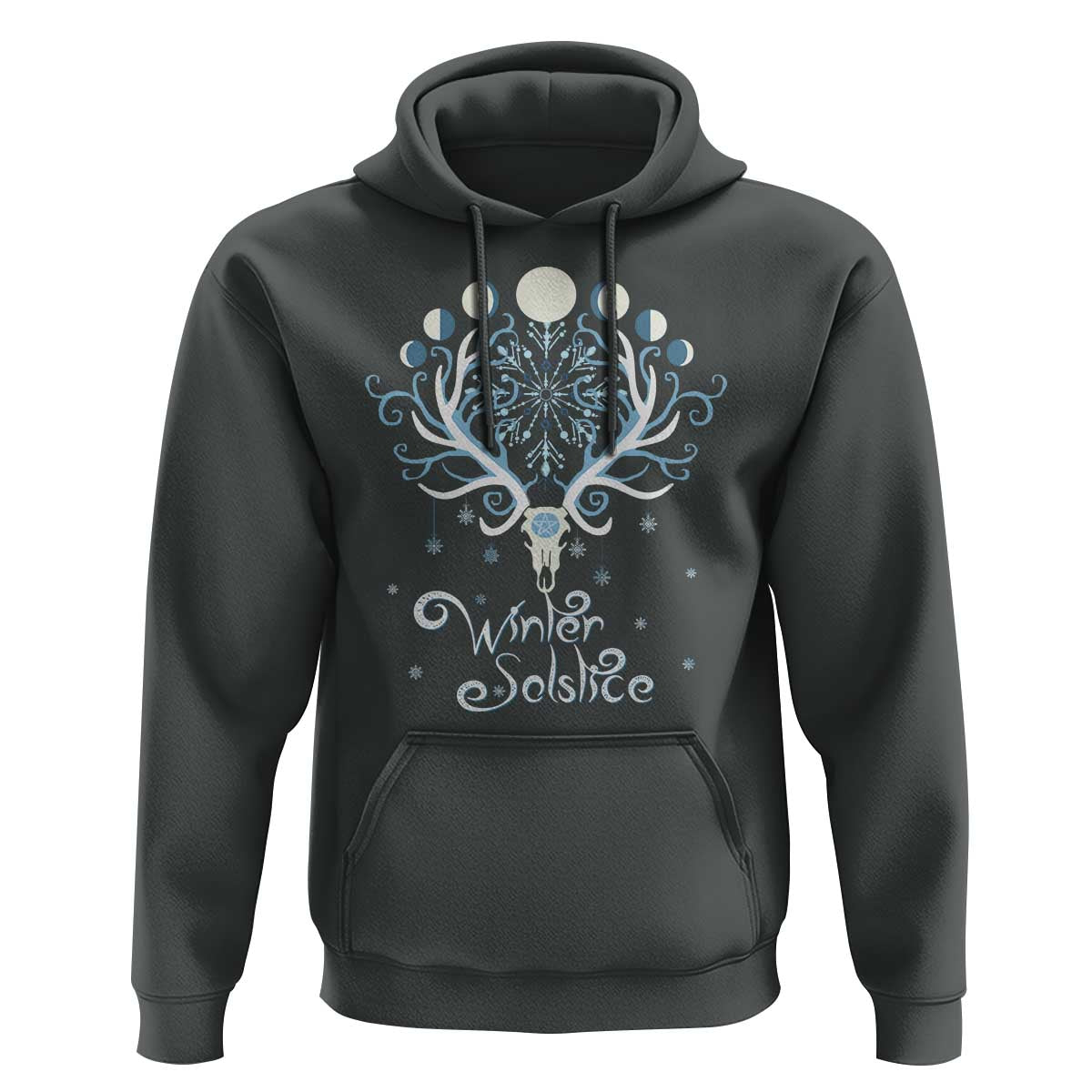 Winter Solstice Yule Pagan Christmas Reindeer Hoodie