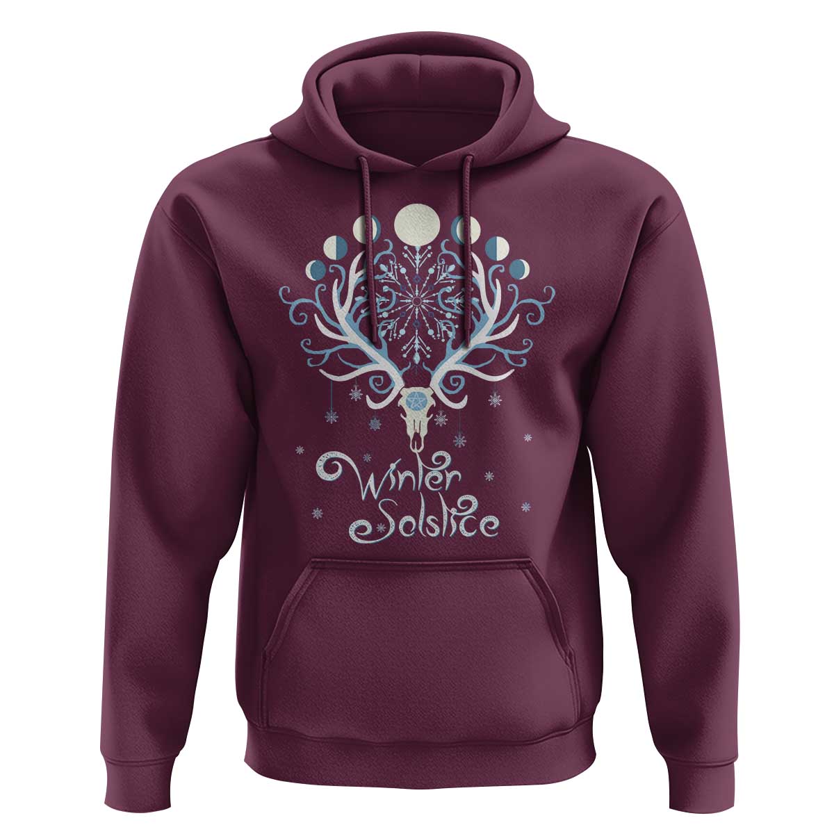 Winter Solstice Yule Pagan Christmas Reindeer Hoodie