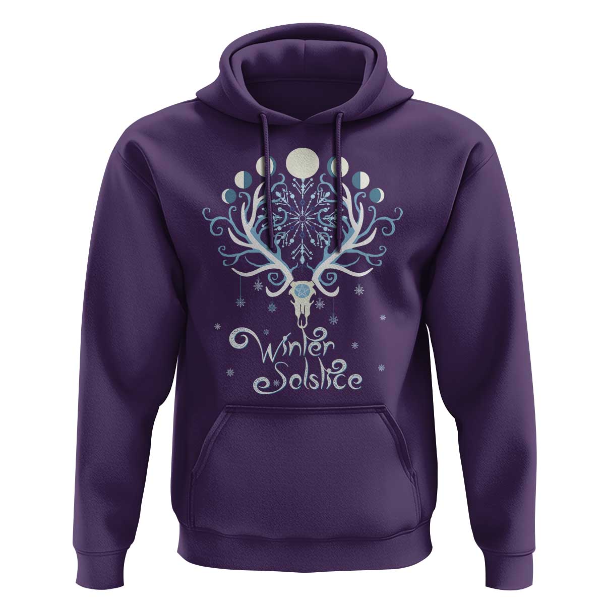 Winter Solstice Yule Pagan Christmas Reindeer Hoodie