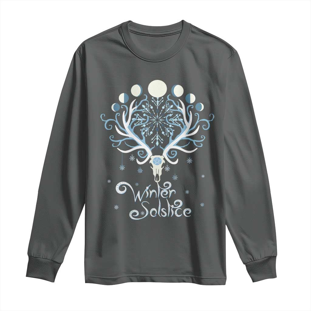 Winter Solstice Yule Pagan Christmas Reindeer Long Sleeve Shirt