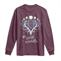 Winter Solstice Yule Pagan Christmas Reindeer Long Sleeve Shirt