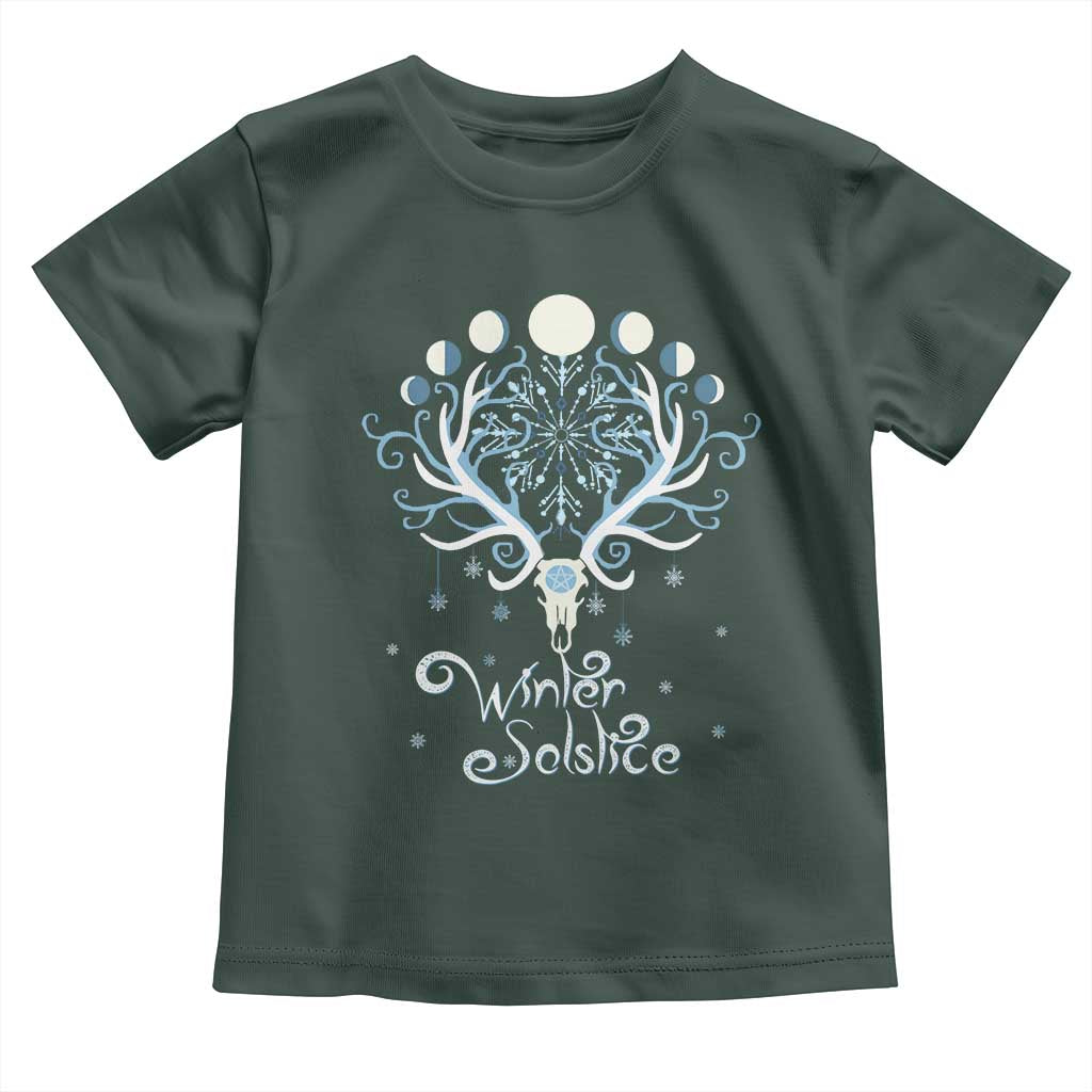Winter Solstice Yule Pagan Christmas Reindeer Toddler T Shirt