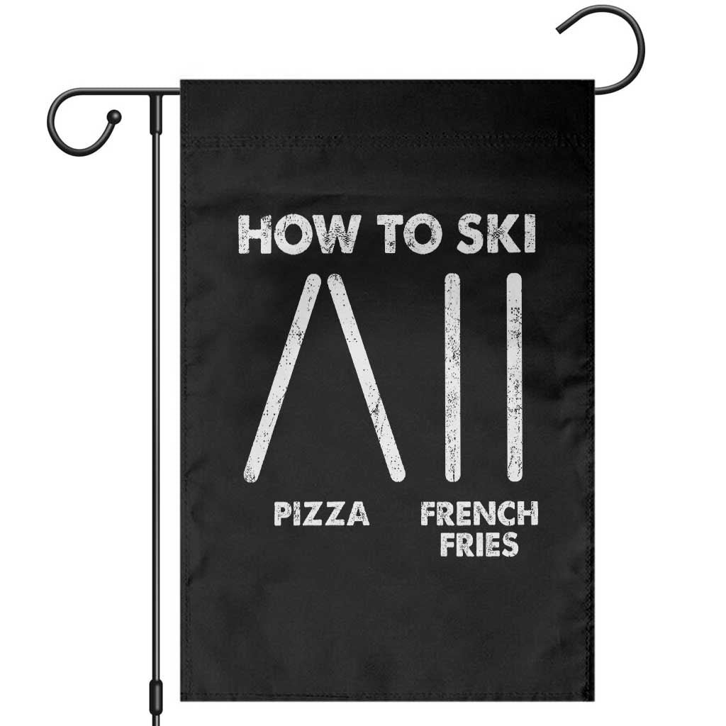 Funny Skiing Instructor Garden Flag How To Ski Food Lover Winter Sport - Wonder Print Shop