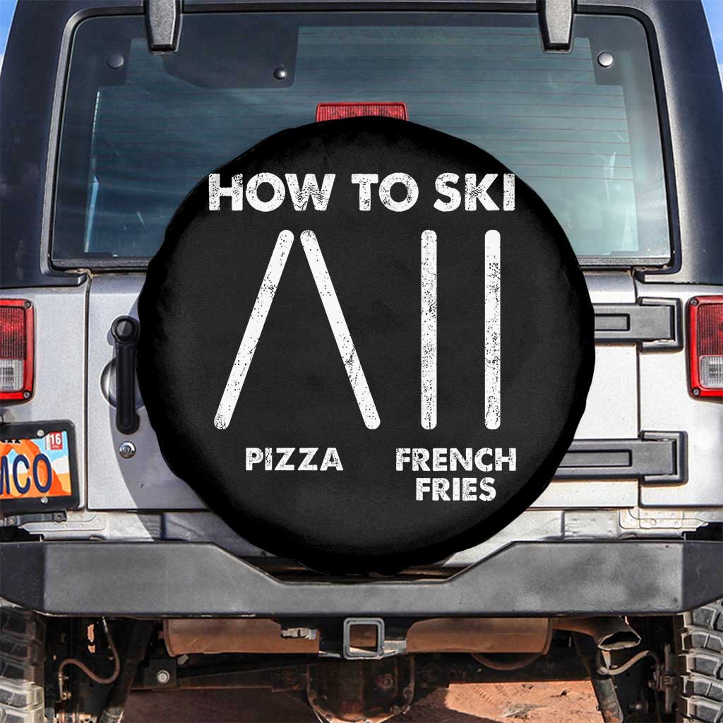 Funny Skiing Instructor Spare Tire Cover How To Ski Food Lover Winter Sport - Wonder Print Shop