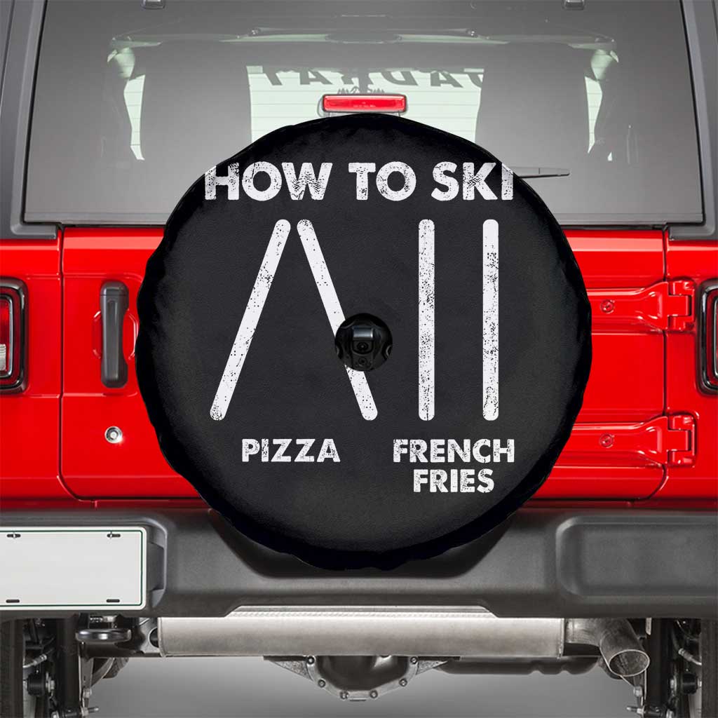 Funny Skiing Instructor Spare Tire Cover How To Ski Food Lover Winter Sport - Wonder Print Shop