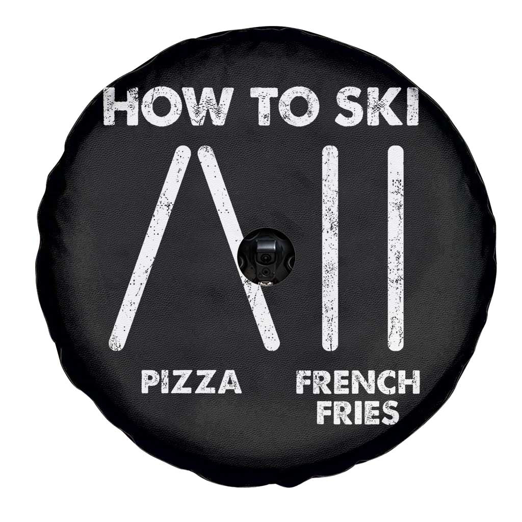 Funny Skiing Instructor Spare Tire Cover How To Ski Food Lover Winter Sport - Wonder Print Shop