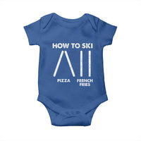 Funny Skiing Instructor Baby Onesie How To Ski Food Lover Winter Sport - Wonder Print Shop