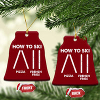 Funny Skiing Instructor Ceramic Ornament How To Ski Food Lover Winter Sport - Wonder Print Shop
