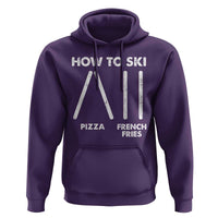 Funny Skiing Instructor Hoodie How To Ski Food Lover Winter Sport - Wonder Print Shop