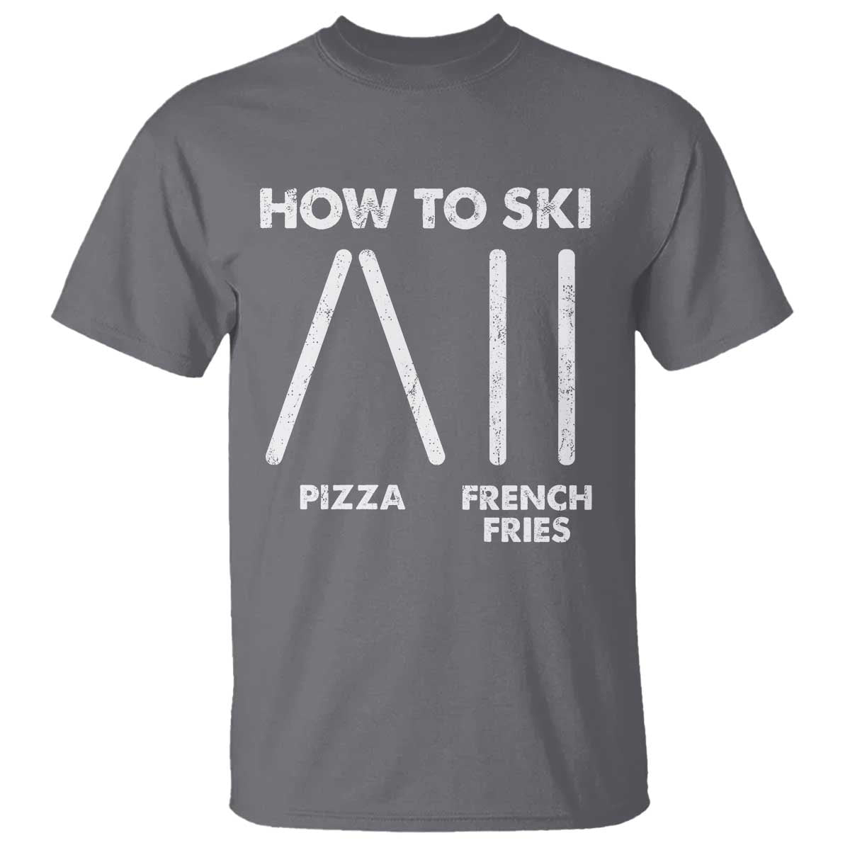 Funny Skiing Instructor T Shirt How To Ski Food Lover Winter Sport - Wonder Print Shop
