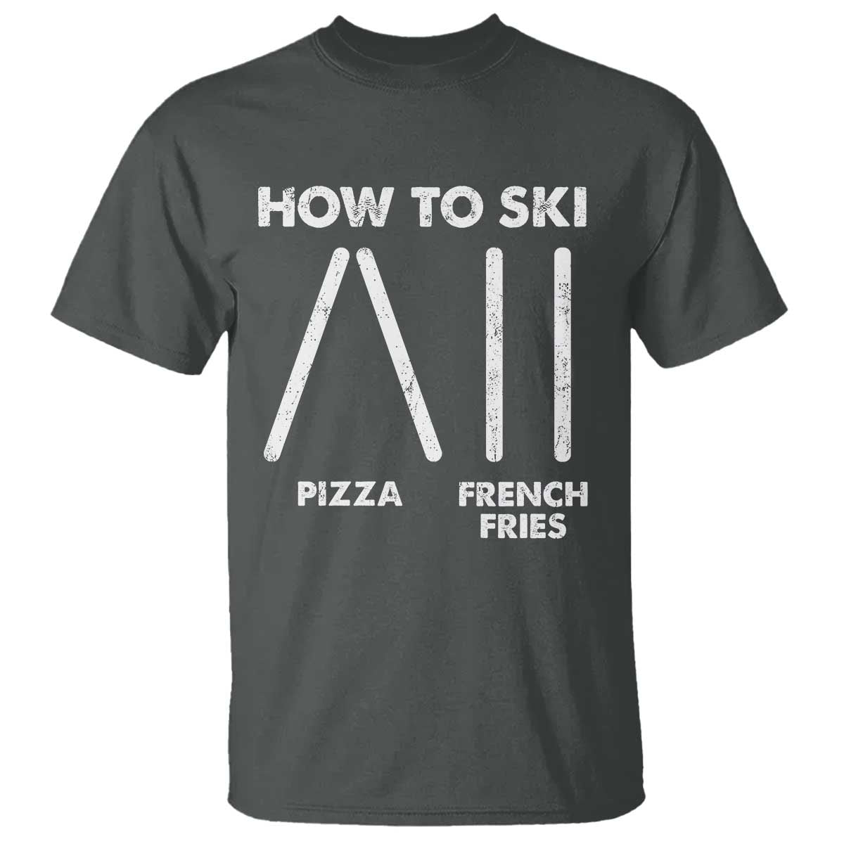 Funny Skiing Instructor T Shirt How To Ski Food Lover Winter Sport - Wonder Print Shop