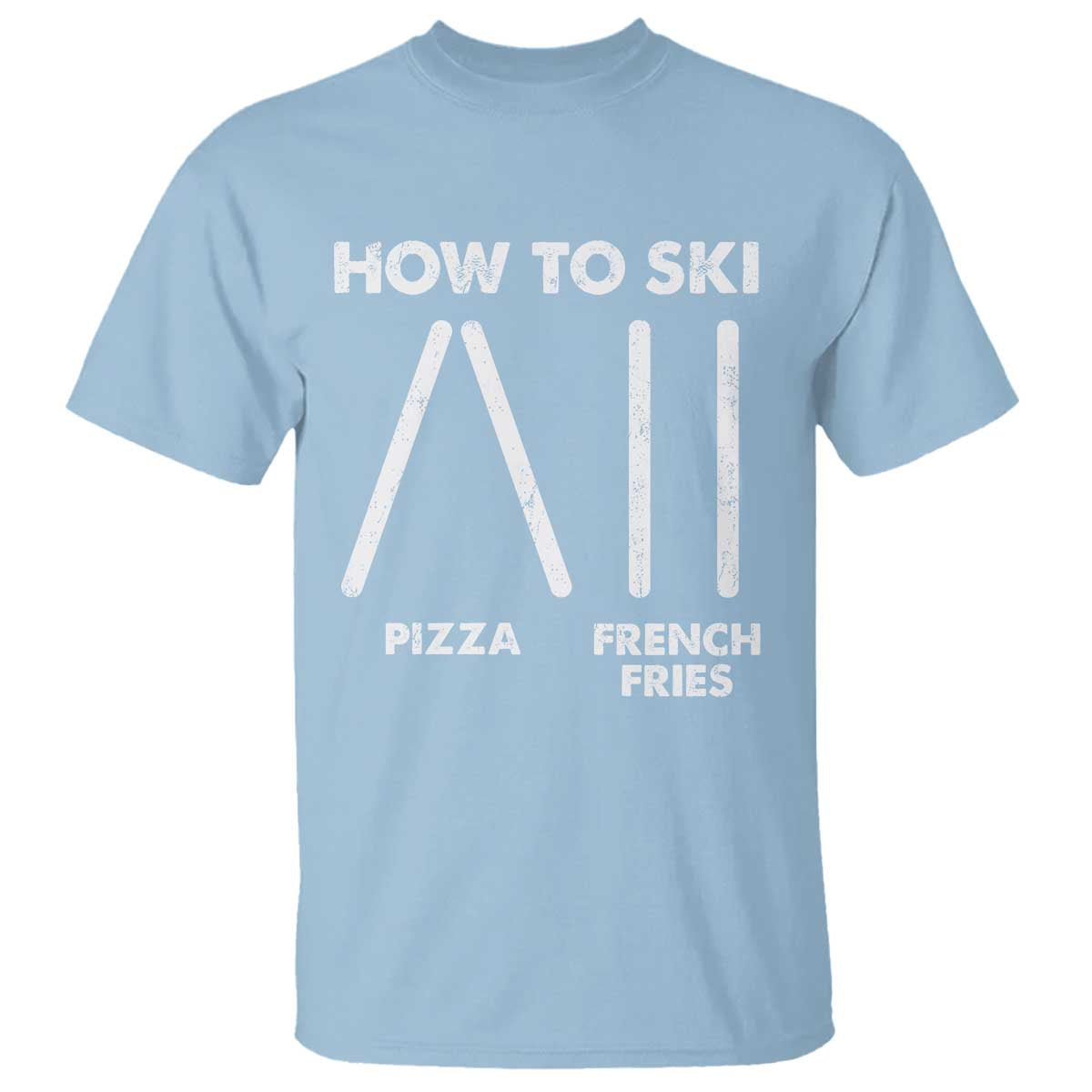 Funny Skiing Instructor T Shirt How To Ski Food Lover Winter Sport - Wonder Print Shop
