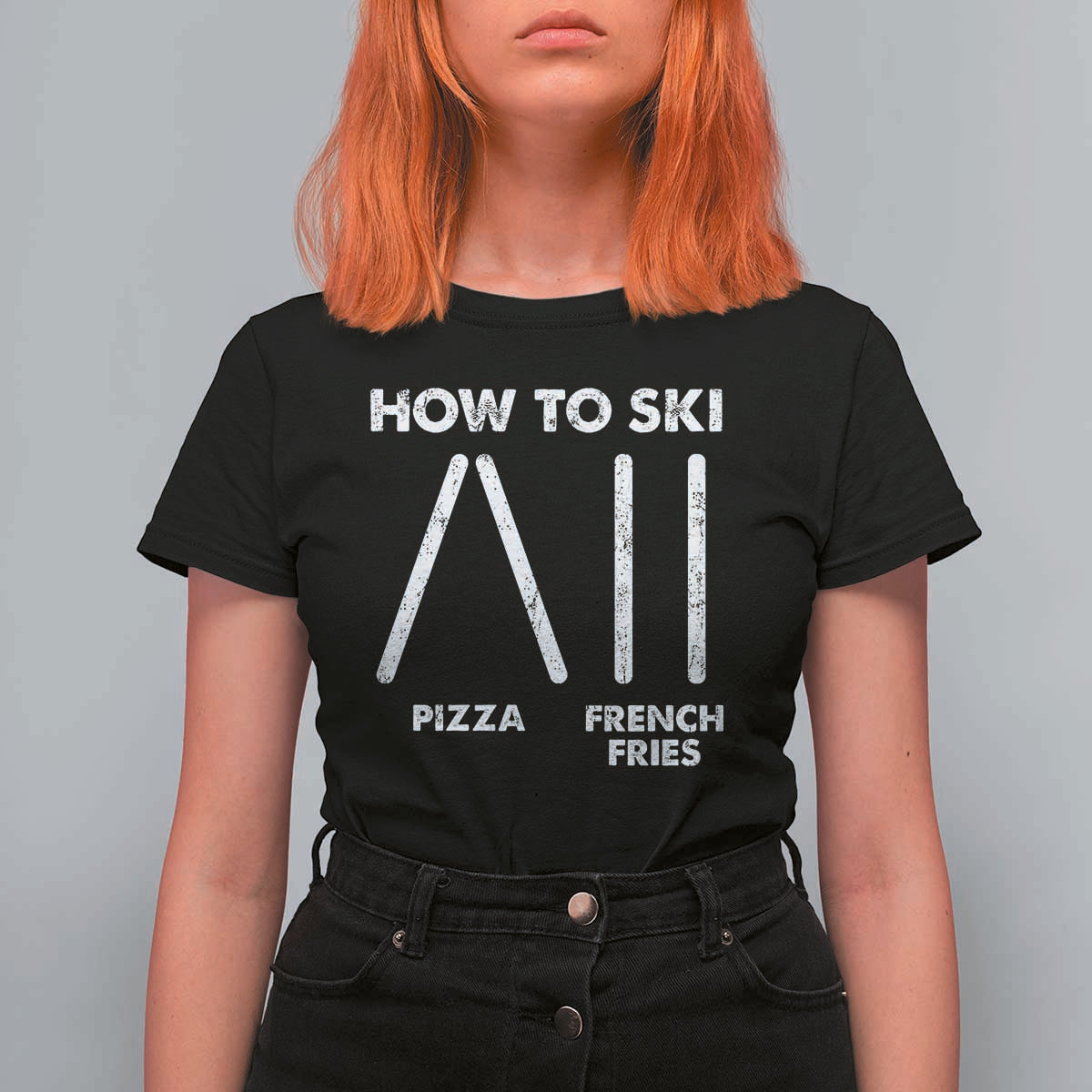 Funny Skiing Instructor T Shirt For Women How To Ski Food Lover Winter Sport - Wonder Print Shop