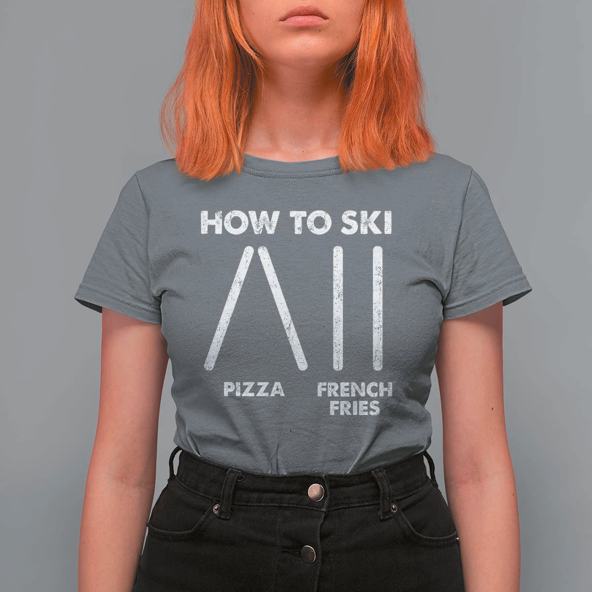 Funny Skiing Instructor T Shirt For Women How To Ski Food Lover Winter Sport - Wonder Print Shop