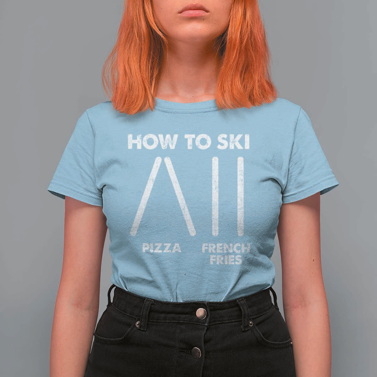 Funny Skiing Instructor T Shirt For Women How To Ski Food Lover Winter Sport - Wonder Print Shop