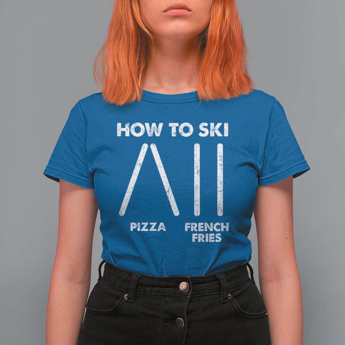 Funny Skiing Instructor T Shirt For Women How To Ski Food Lover Winter Sport - Wonder Print Shop