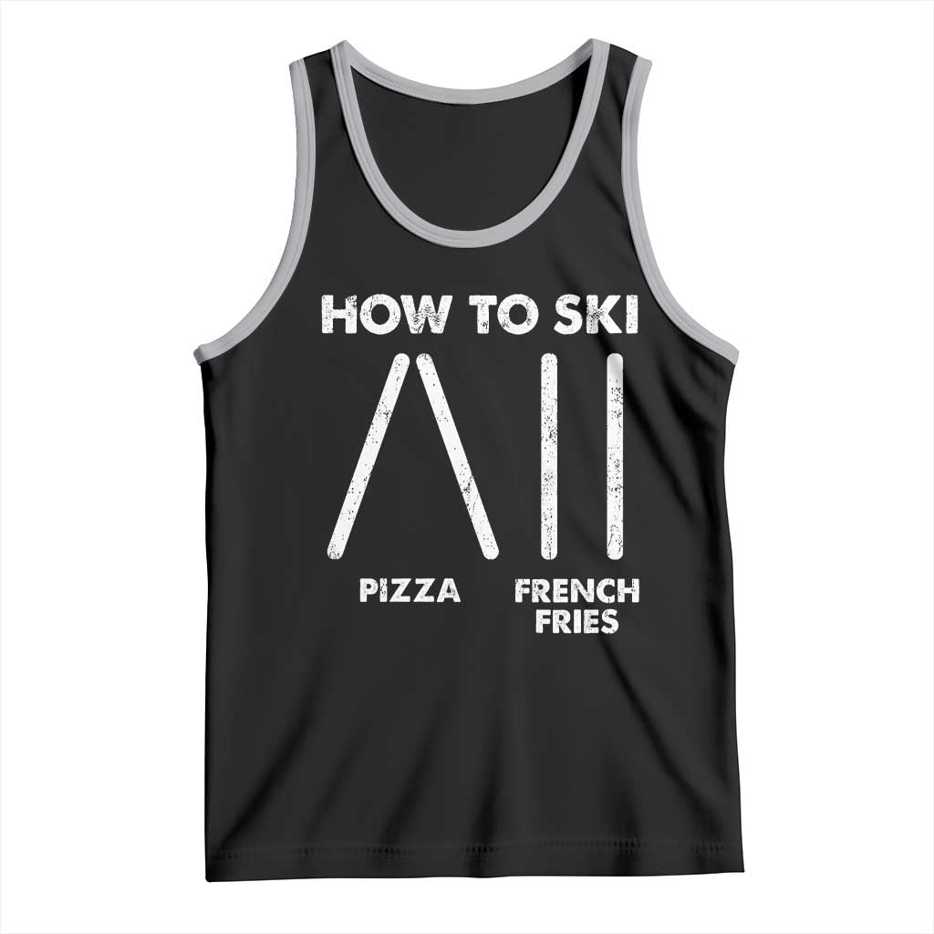 Funny Skiing Instructor Tank Top How To Ski Food Lover Winter Sport - Wonder Print Shop