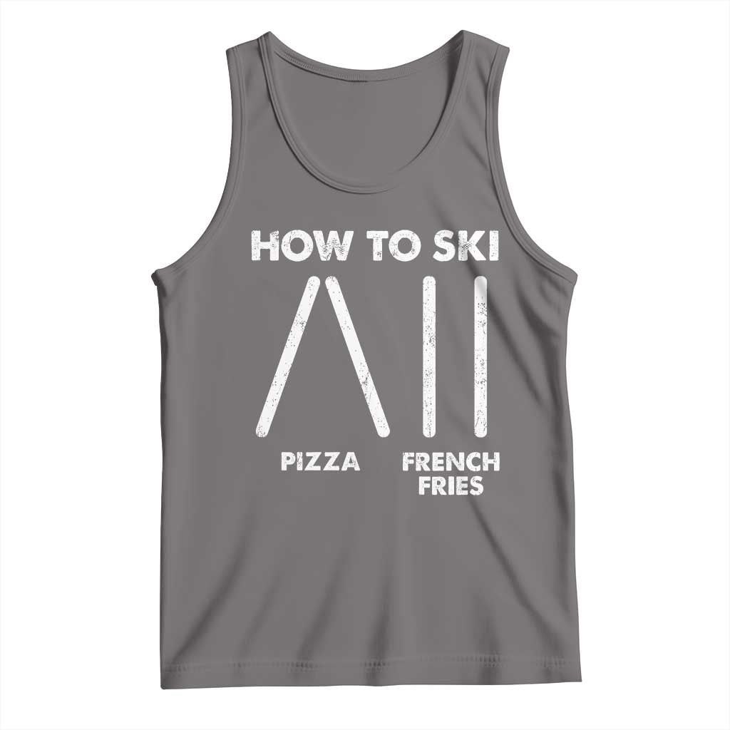 Funny Skiing Instructor Tank Top How To Ski Food Lover Winter Sport - Wonder Print Shop
