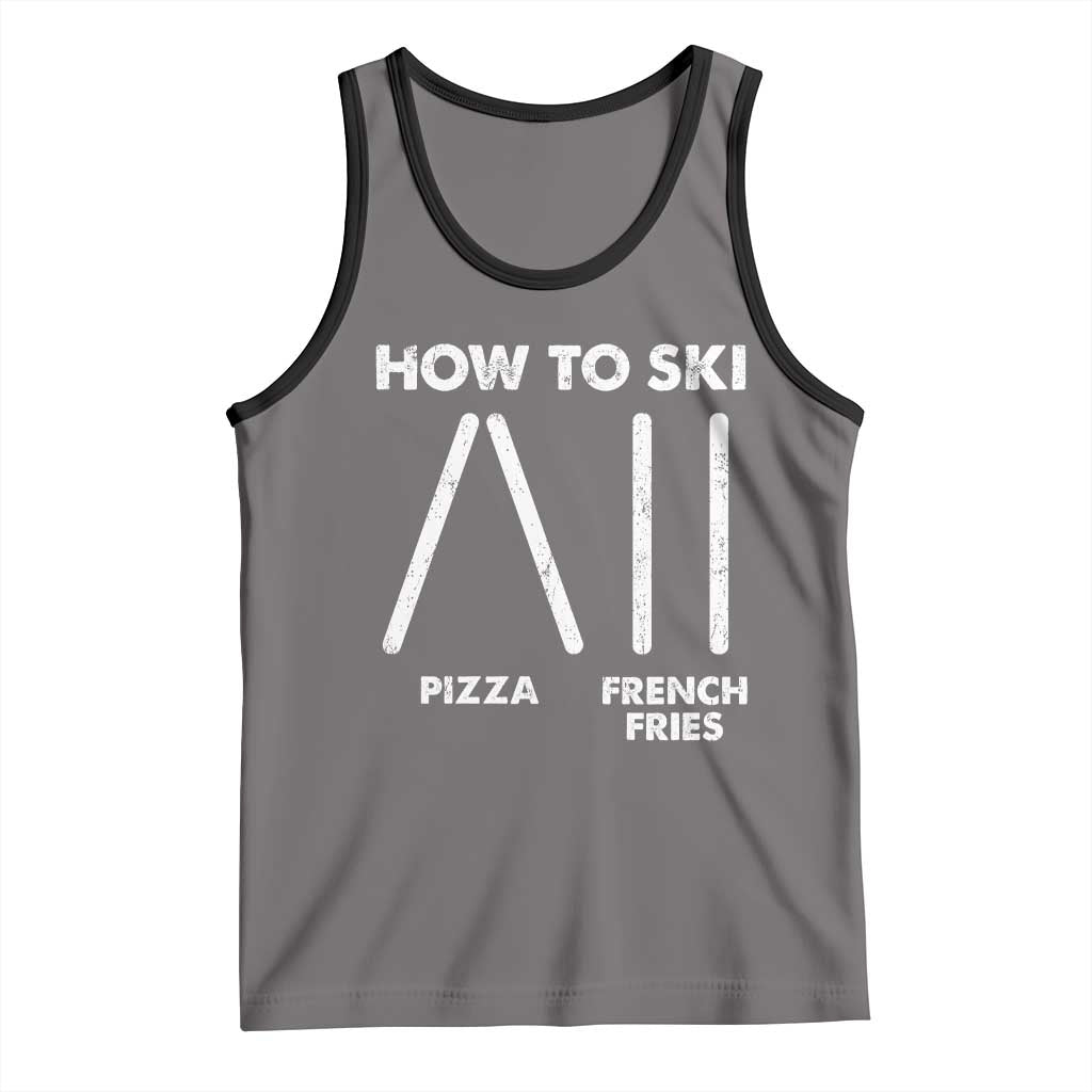 Funny Skiing Instructor Tank Top How To Ski Food Lover Winter Sport - Wonder Print Shop