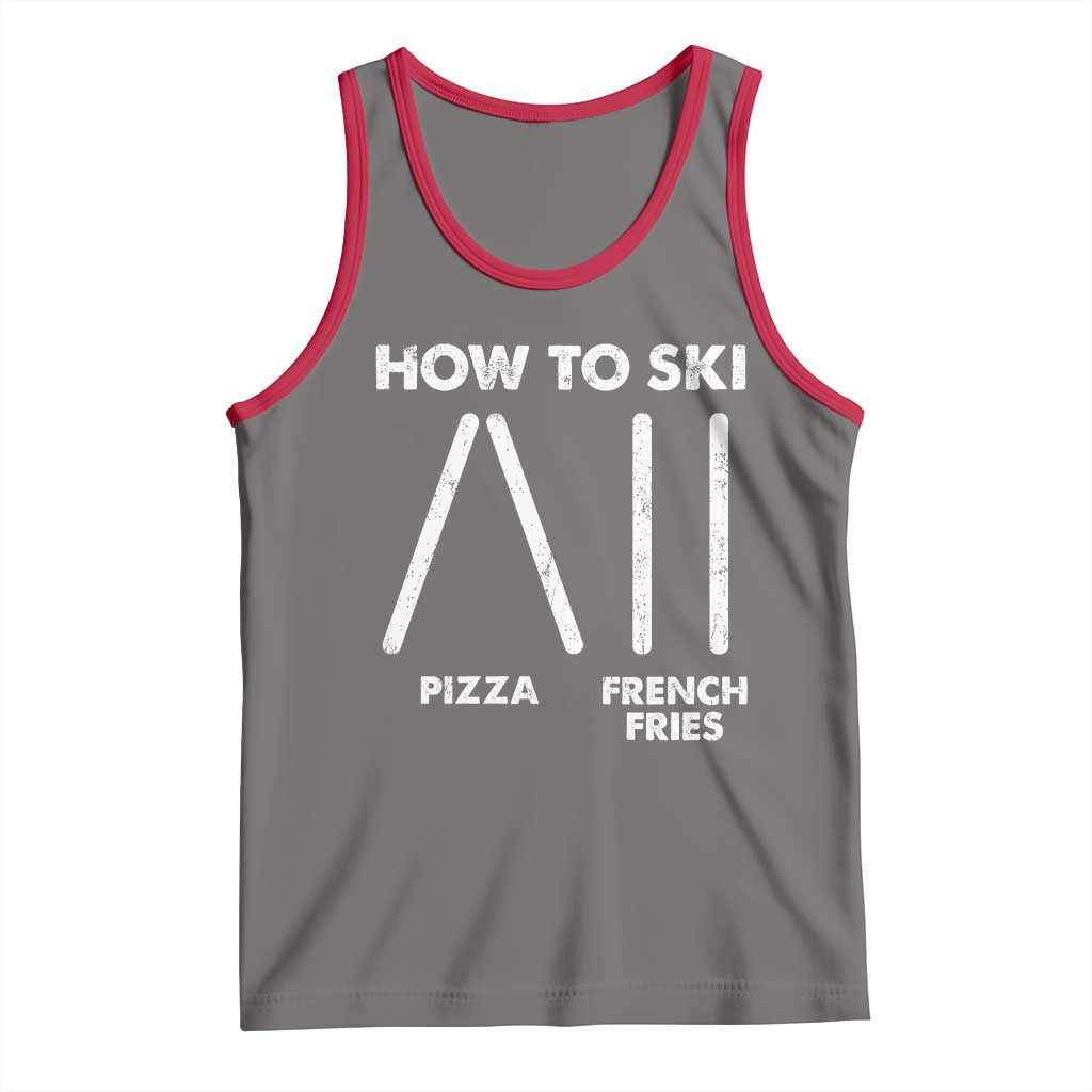 Funny Skiing Instructor Tank Top How To Ski Food Lover Winter Sport - Wonder Print Shop