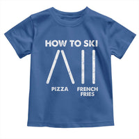 Funny Skiing Instructor Toddler T Shirt How To Ski Food Lover Winter Sport - Wonder Print Shop