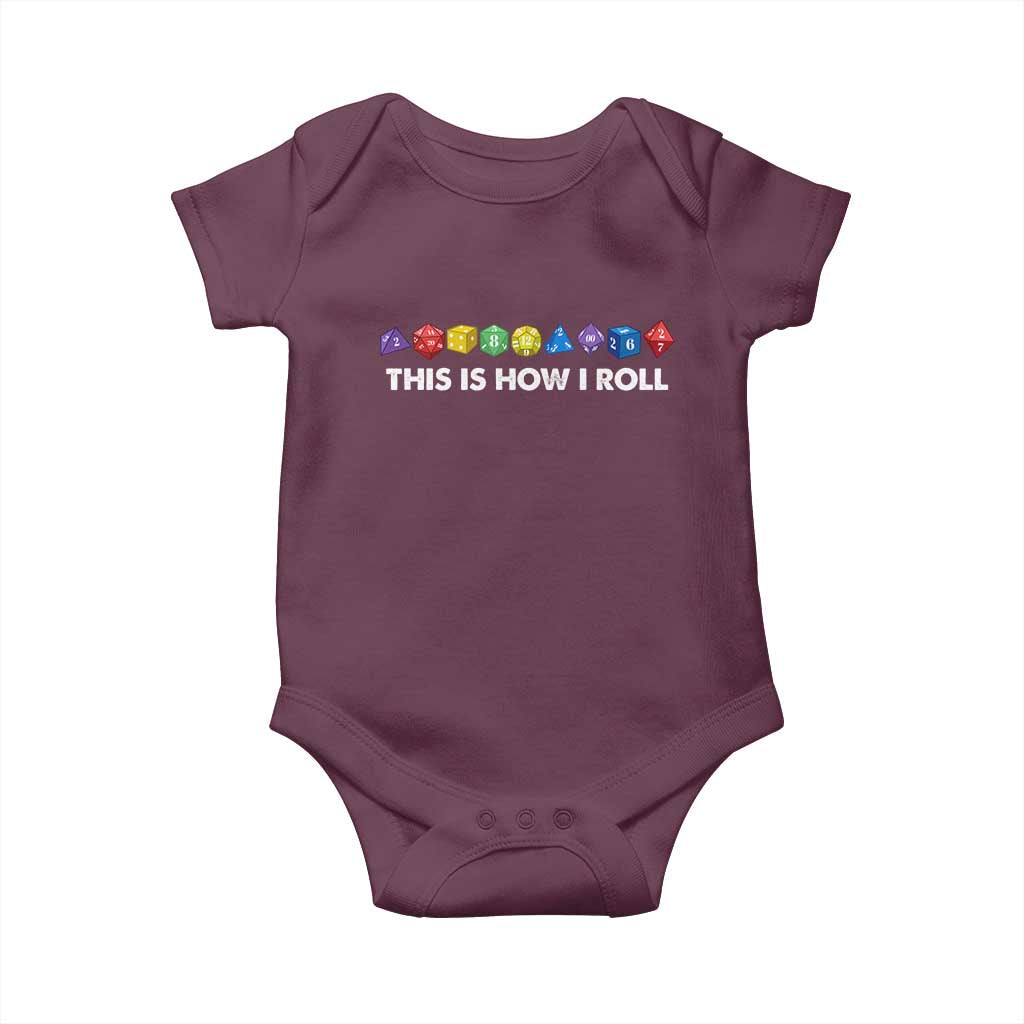 Funny Role Playing Tabletop Dice Baby Onesie This Is How I Roll