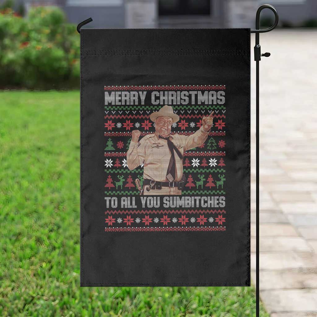 Merry Christmas To All You Sumbitches Garden Flag Funny Smokey Xmas Movie The Bandit - Wonder Print Shop
